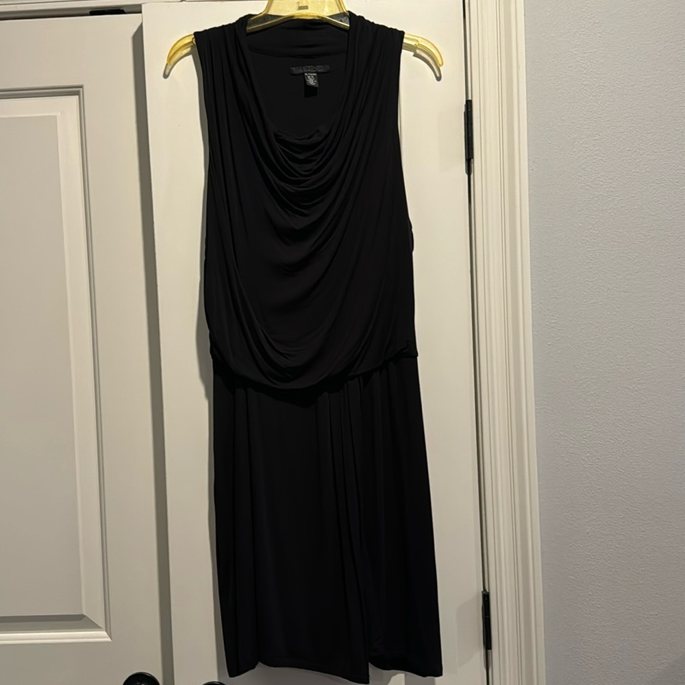 Kenneth Cole, sleeveless, drape neck dress